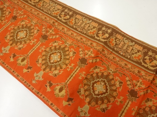 リサイクル　花更紗模様織出し名古屋帯